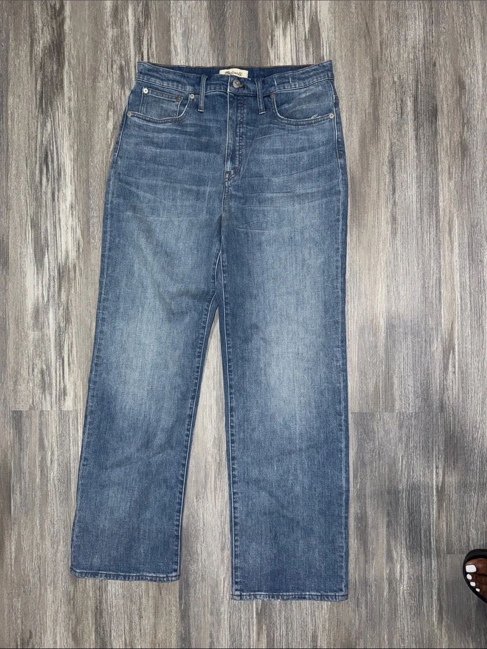 Madewell Light Blue Slim Wide Leg Full Length Jeans